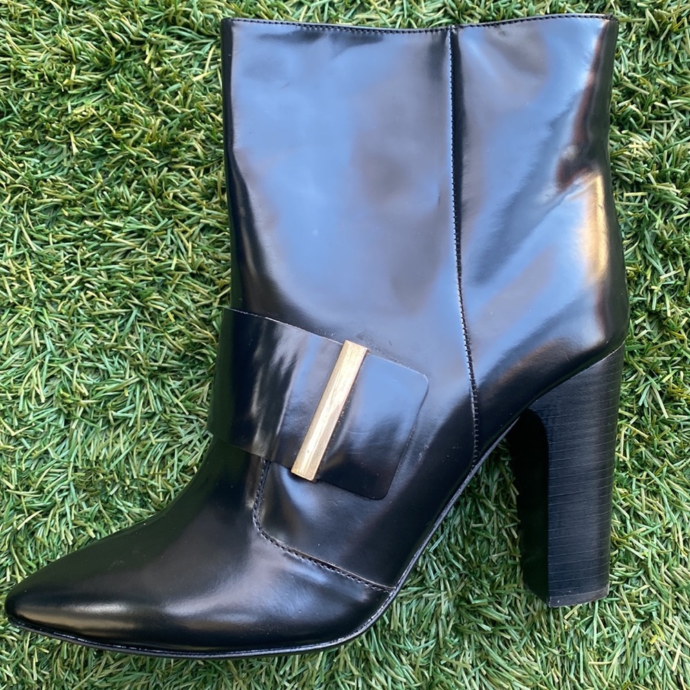 See by Chloe Patent Leather Gold Buckle Boots - Picture 4 of 14